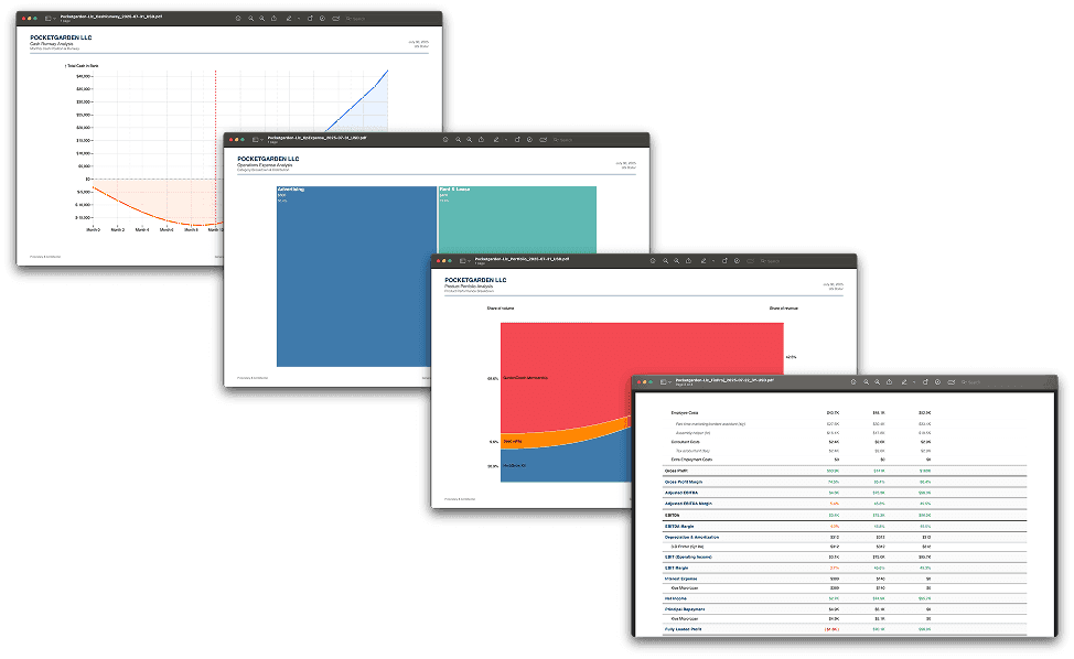 Multiple PDF export thumbnails